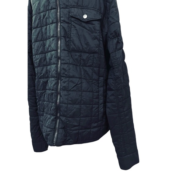 Zara Man Quilted Jacket Lightweight Full Zip Padded Coat Black XL - Picture 5 of 8